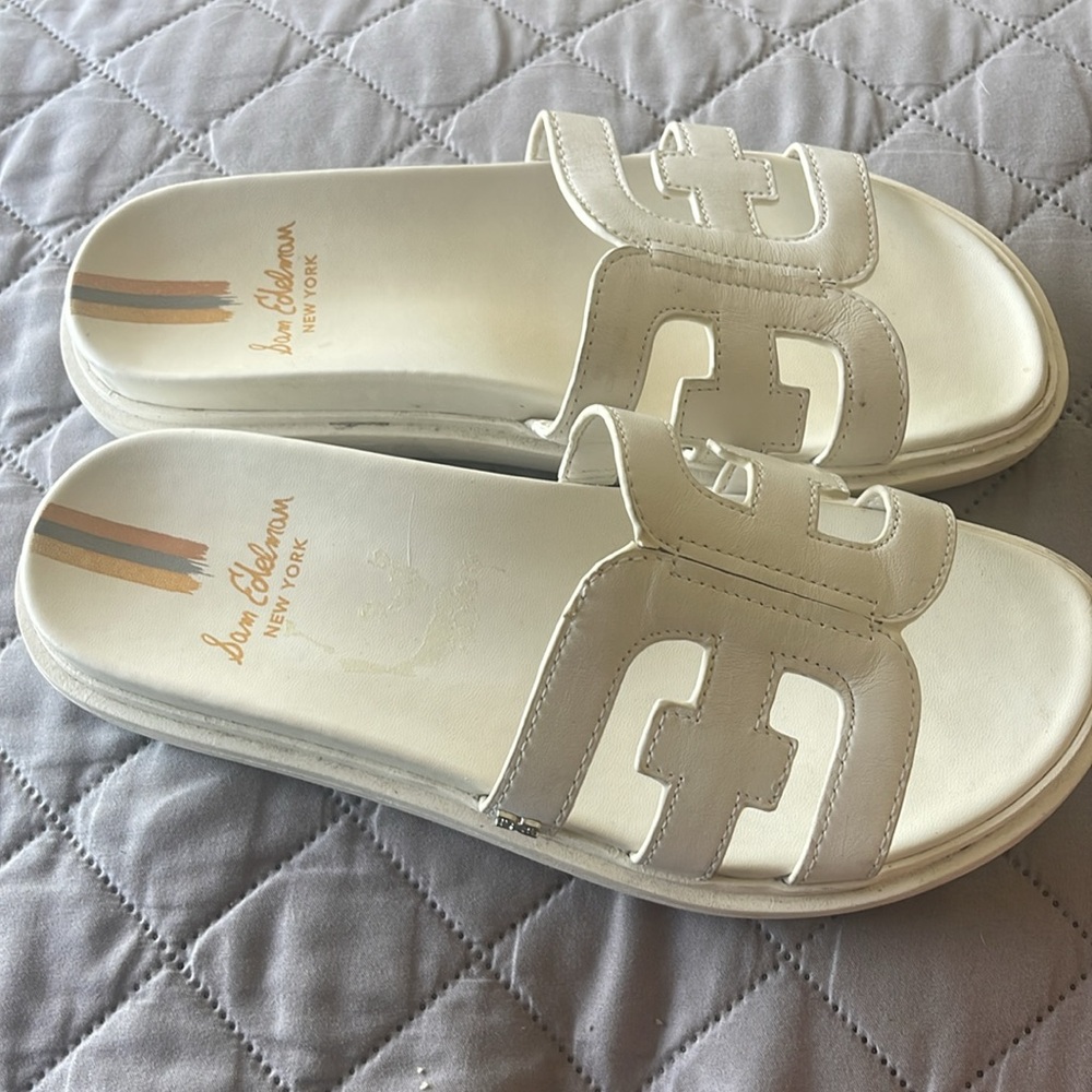 Sam Edelman White Slide Sandals - Picture 2 of 2
